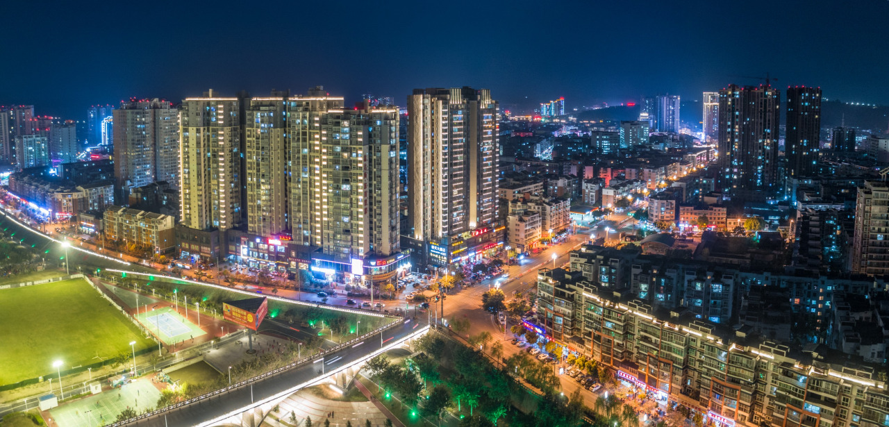  三台县城夜景