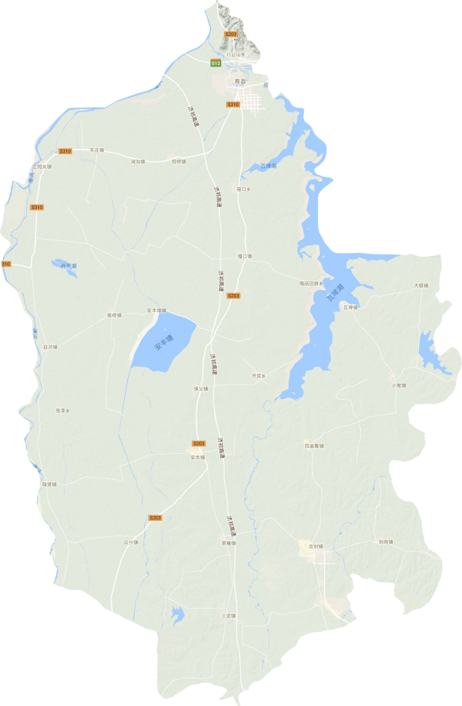 寿县地形图高清版大图