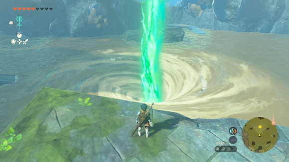 《塞尔达传说王国之泪》水下光柱怎么到达