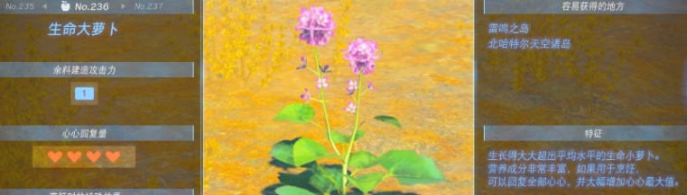 《塞尔达传说王国之泪》生命食材怎么获取