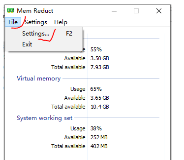 《MemReduct》设置中文方法教程