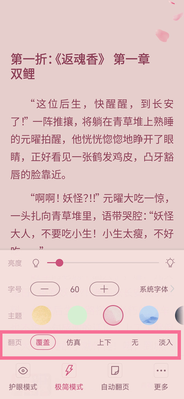 《书旗小说》怎么设置翻页方式