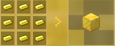 《我的世界》金块合成方法