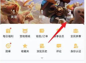 《王者营地》怎么关闭访客记录