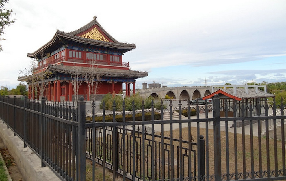 复建的通州运河起点大光楼（验粮楼）