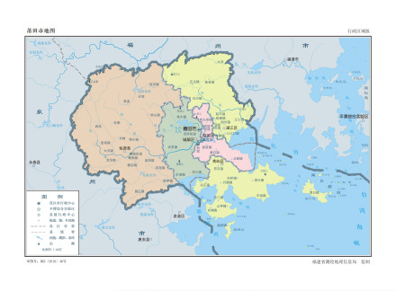莆田市地图行政区域版