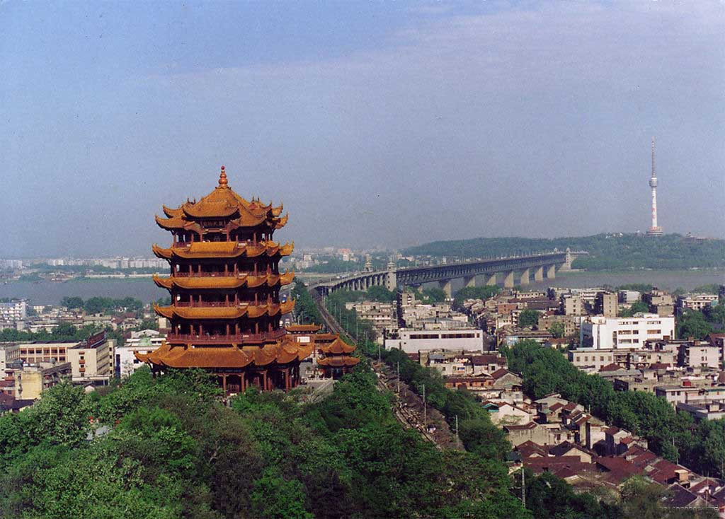 黄鹤楼与武汉长江大桥（1995年）