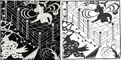 牛郎织女(刻纸)一 牛郎织女(刻纸)一