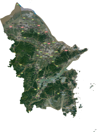 宁波市卫星图高清版大图