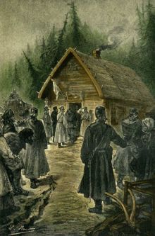 原版插图:“被折断的十字架”小酒馆前 原版插图:“被折断的十字架”小酒馆前