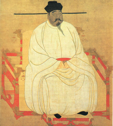 宋太祖坐像轴,宋人绘,台北故宫博物院藏
宋太祖坐像轴,宋人绘,台北故宫博物院藏