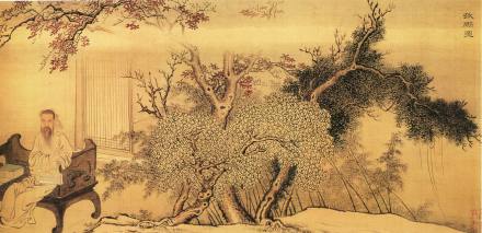 王士禛放鹇图(局部) 王士禛放鹇图(局部)