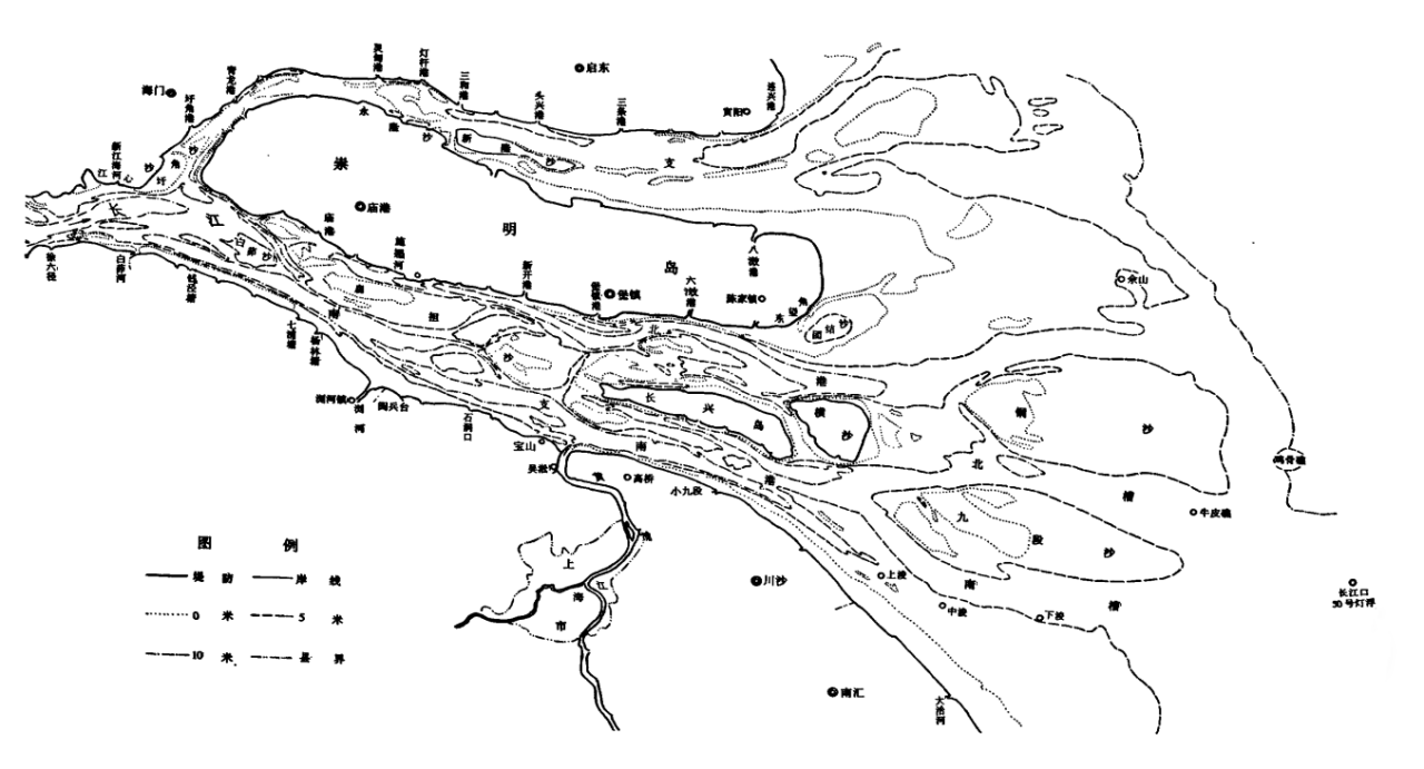 长江河口水系略图