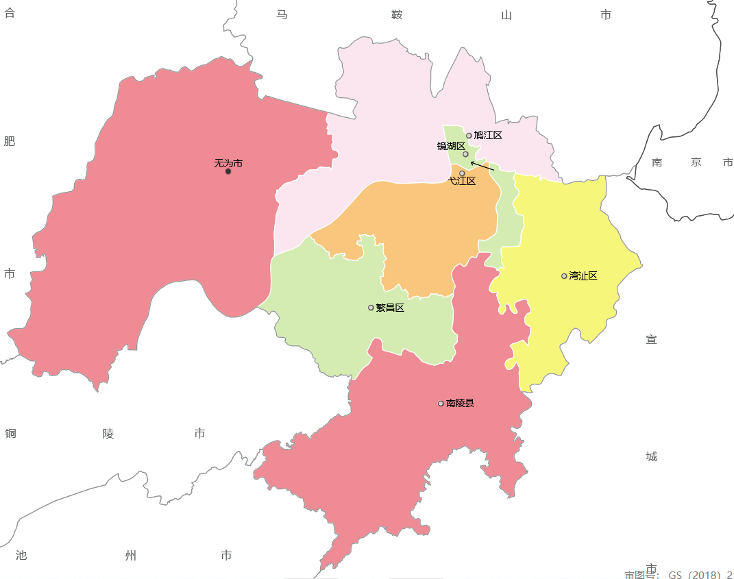 芜湖市行政区划图 芜湖市行政区划图