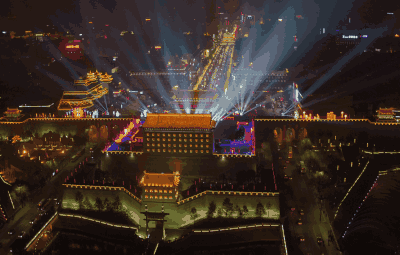 西安城墙夜景 西安城墙夜景