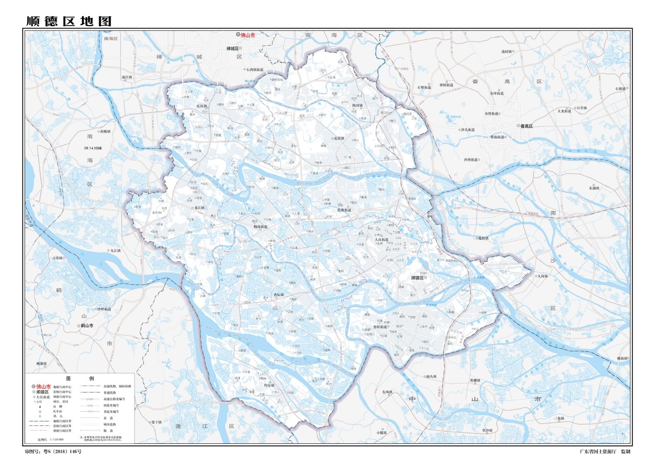 顺德区标准地图 顺德区标准地图