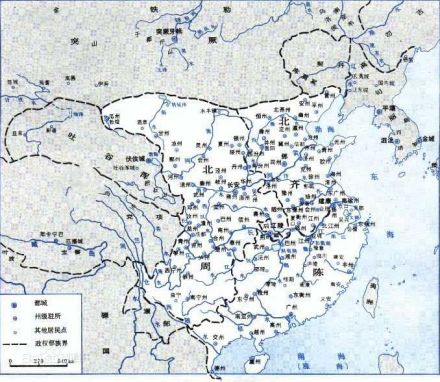 北周、北齐形势 北周、北齐形势