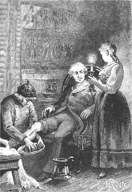 小说插图:汉森兄妹照料受伤的霍格
小说插图:汉森兄妹照料受伤的霍格