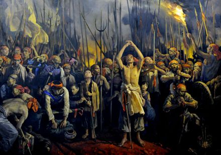 金田起义油画 金田起义油画