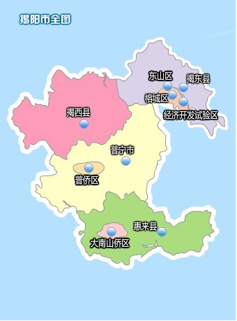 揭阳市行政图 揭阳市行政图