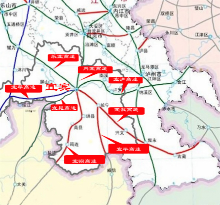 宜宾 高速公路 示意图 宜宾 高速公路 示意图
