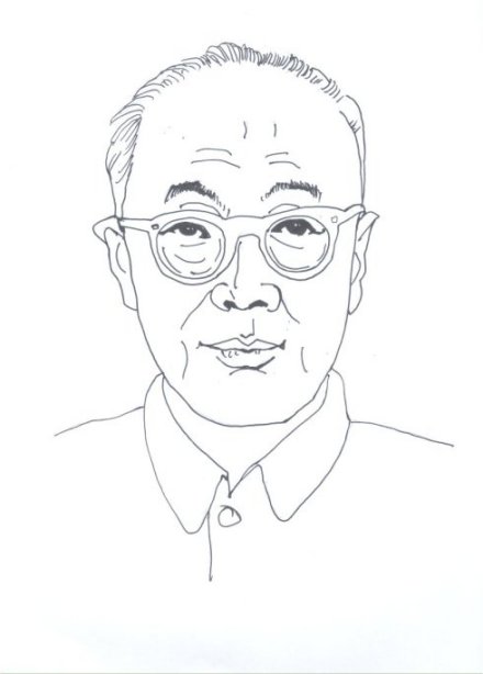 范文澜白描画象 范文澜白描画象