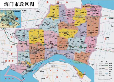 海门政区图 海门政区图