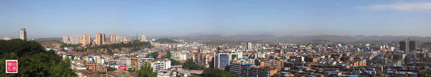 荣县全景图一角