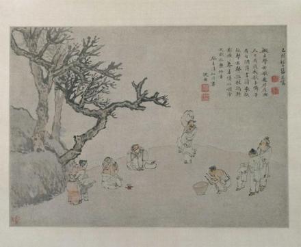 明 张宏《击缶图》 明 张宏《击缶图》