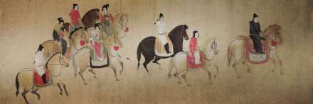 《虢国夫人游春图》,张萱 《虢国夫人游春图》,张萱