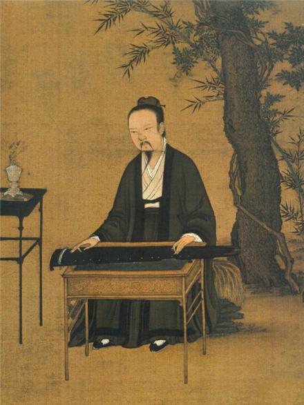 宋徽宗《听琴图》 宋徽宗《听琴图》