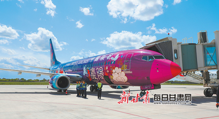 “庆阳号”城市主题彩绘飞机 “庆阳号”城市主题彩绘飞机