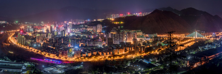 攀枝花市炳草岗片区夜景