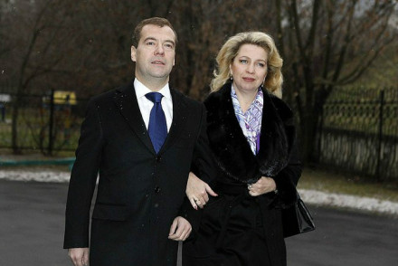 梅德韦杰夫与夫人斯维特兰娜 梅德韦杰夫与夫人斯维特兰娜