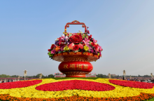 天安门广场国庆主题花坛
