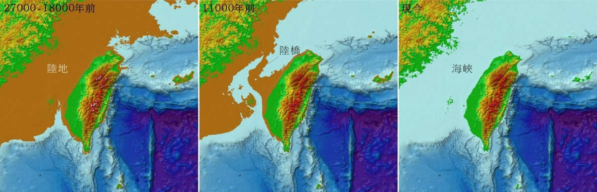 在远古时代，台湾岛与中国大陆相连