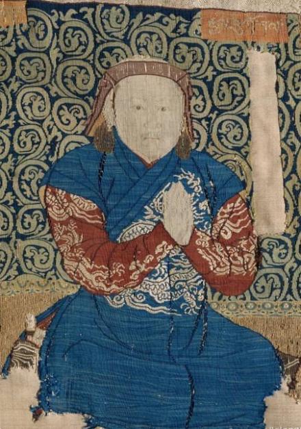 《大威德金刚曼陀罗》缂丝中的元明宗像
《大威德金刚曼陀罗》缂丝中的元明宗像