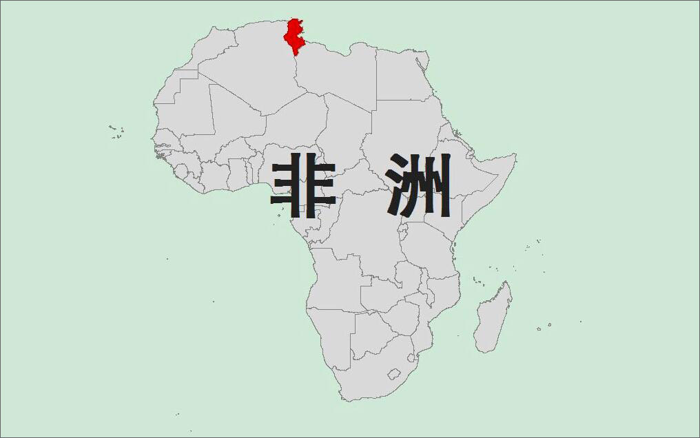 突尼斯在非洲所处位置