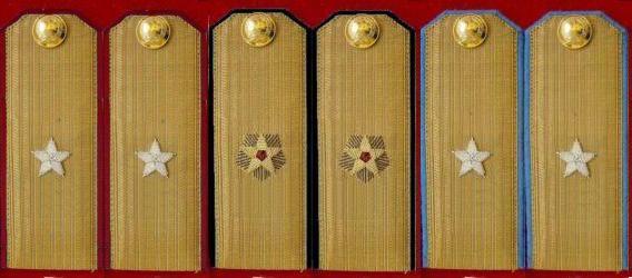 陆、海、空军少将常服肩章(1955～1965)