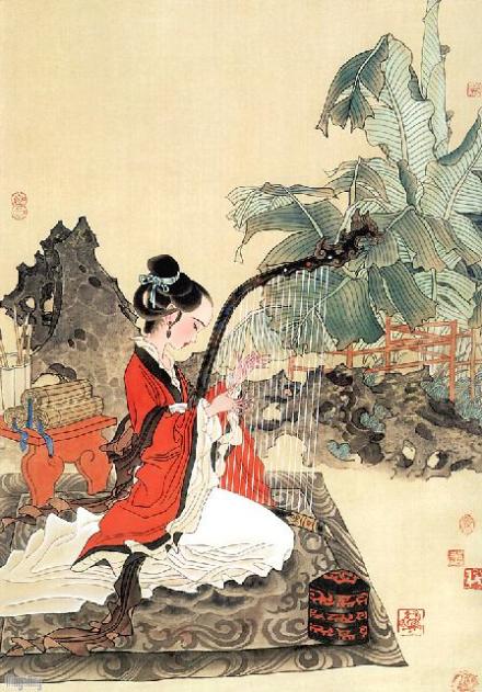 李凭箜篌引图 李凭箜篌引图