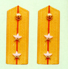 武警中尉常服肩章(1988—2007) 武警中尉常服肩章(1988—2007)