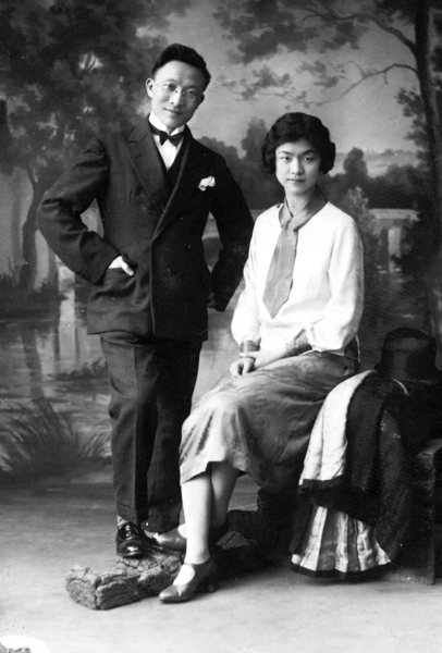 许德珩与夫人在法国 许德珩与夫人在法国