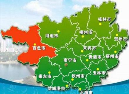 百色市位置 百色市位置