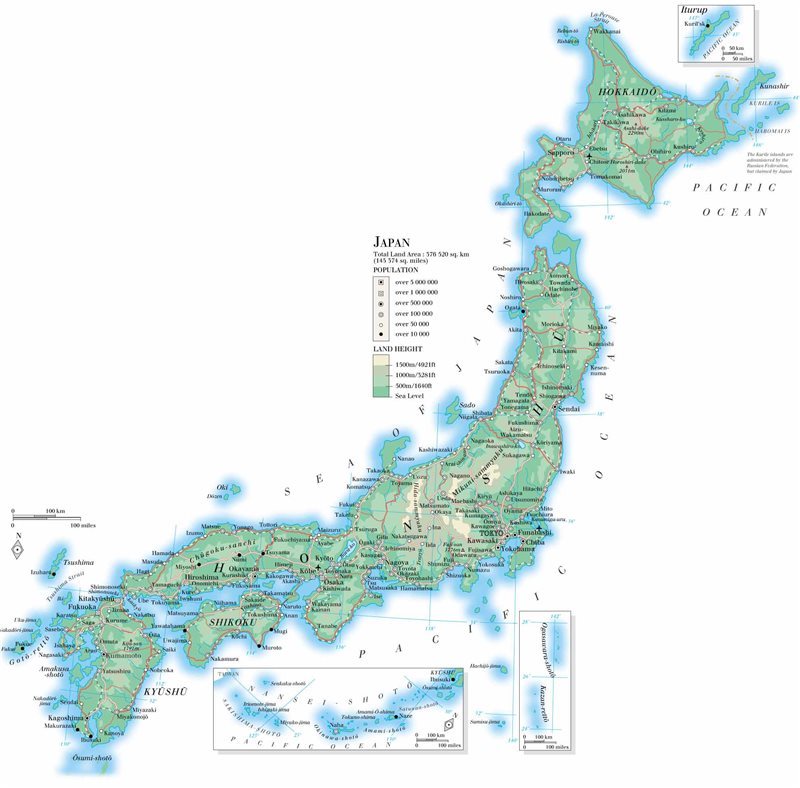 日本地形图