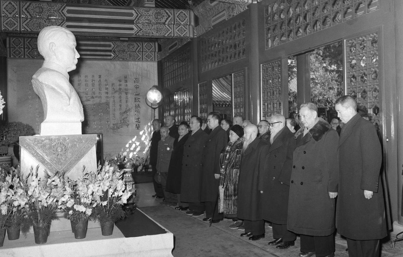  1956年11月12日北京市各界600多人在碧云寺拜谒孙文