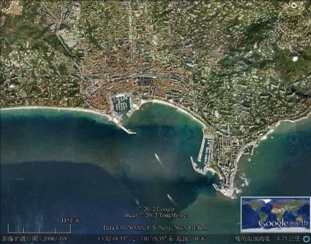 戛纳卫星俯视图 戛纳卫星俯视图