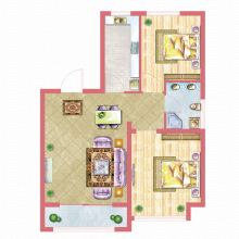 鹿港小镇78.7平户型图 鹿港小镇78.7平户型图