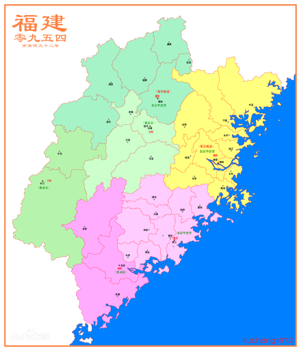 954年的闽国地图 954年的闽国地图
