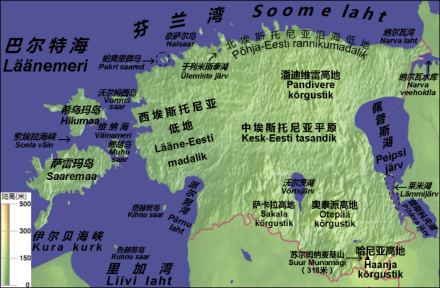 埃斯托尼亚地形图 埃斯托尼亚地形图