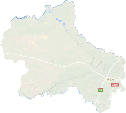 扶余市地形图 扶余市地形图